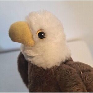 Wild Republic Bald Eagle Brown White Plush Stuffed Animal Toy Pocketkins